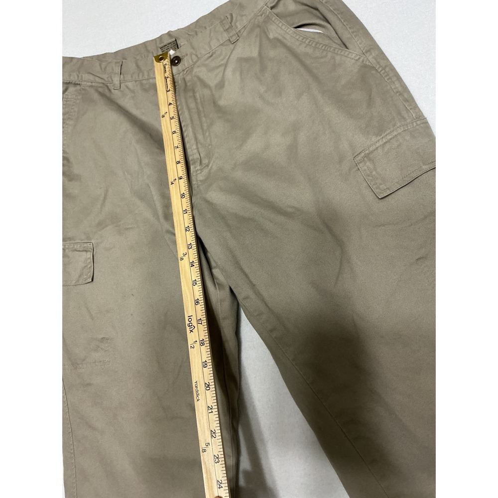 Lee Dungarees Mens Flannel Lined Cargo Pants Khaki Tan Plaid 36x32 RN34783 - Picture 4 of 8